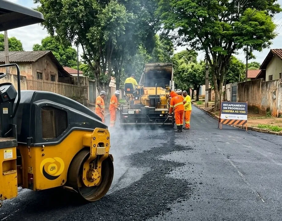 Mais de 20 ruas e avenidas serão recapeadas em Brasilândia do Sul