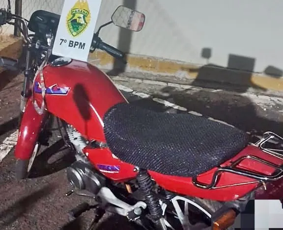 Sem CNH, jovem tenta fugir da PM e acaba com moto apreendida em Cruzeiro do Oeste