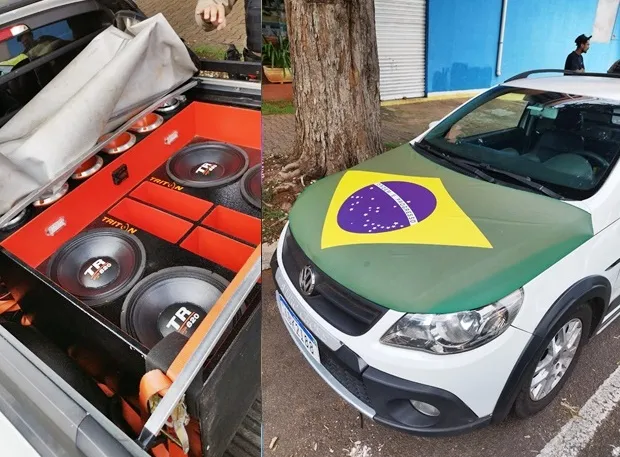 PM apreende Saveiro rebaixada e com som alto em Umuarama